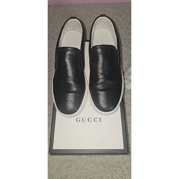 Gucci Slip-On GG Embossed Black Men\'s size Gucci 9.5 US 10